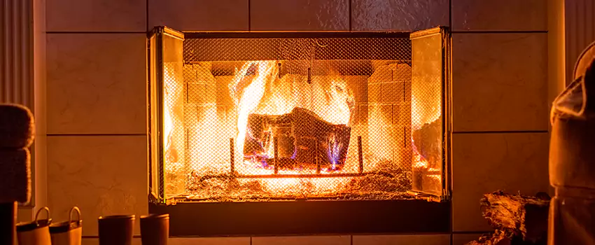 Mendota Hearth Landscape Fireplace Installation in Buffalo Grove, Illinois